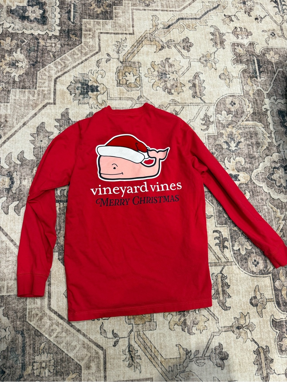 Vineyard Vines Merry Christmas shirt-kids small 8/10